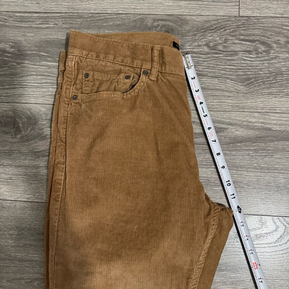 Banana Republic Men Khaki Corduroy 100% Pima Cotton  Straight Leg Pants Sz 36x34 - Picture 13 of 16